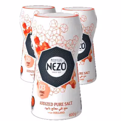Nezo Iodized Pure Salt, 600g Pack of 3